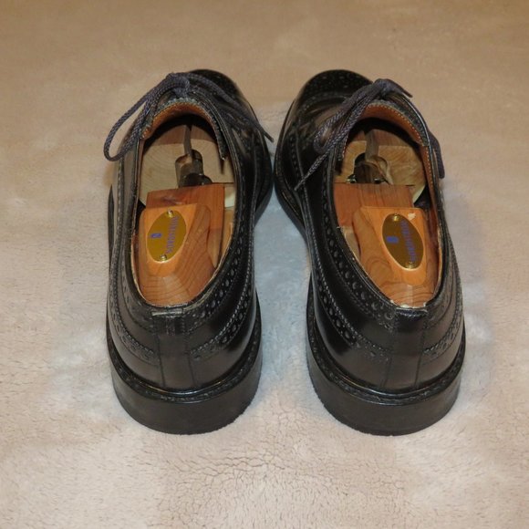 JM Weston 576 Long Wingtip Black Boxcalf Leather Men's Derby US 10 D UK 9 D - Picture 7 of 10